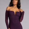 Marla Mesh Off-The-Shoulder Formal Dress