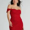 Airlie Formal Glitter Off-The-Shoulder Dress
