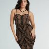Malie Bustier Mermaid Flocked Velvet Formal Dress