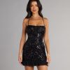 Afterparty Glow Sequin Ruffle Mini Dress