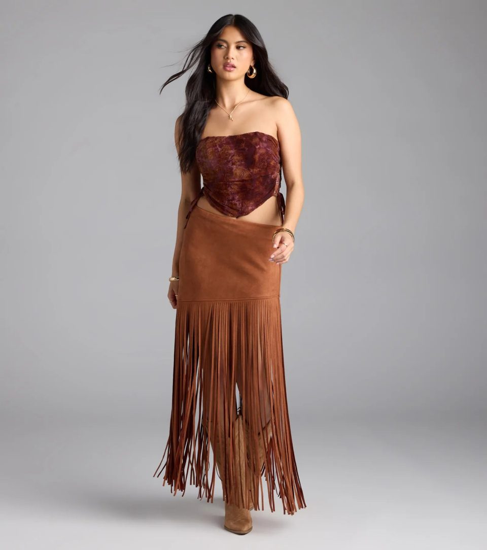 Romantic Nights Lace-Up Paisley Corset Top