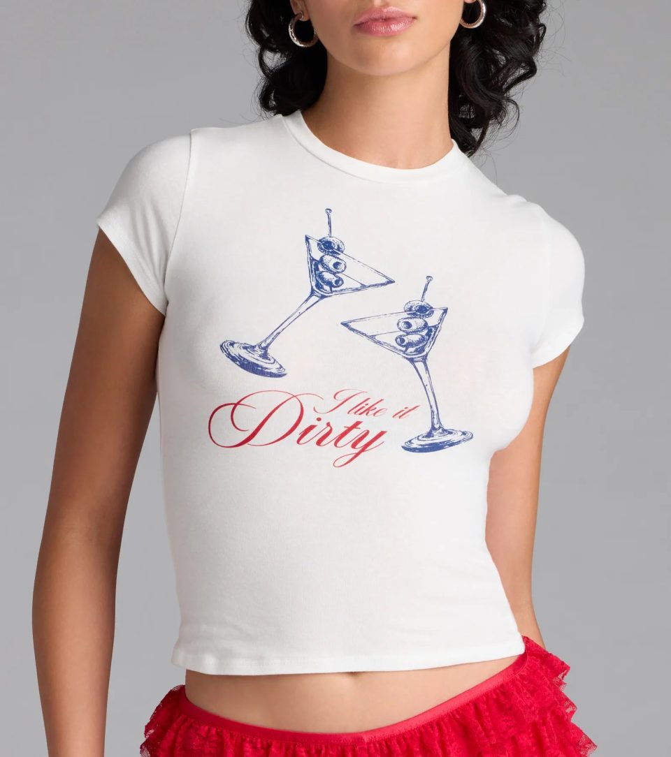 Dirty Martini Crop Graphic Tee