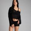 Breezy Nights Crop Crochet Sweater