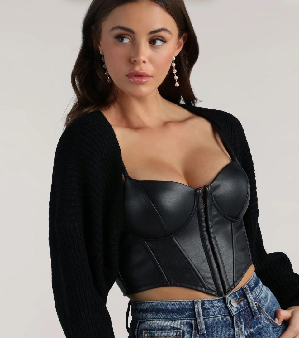 Sweet And Cozy Oversized Knit Sweater Bolero