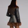 City Luxe Faux Fur Trim Trench Coat