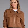 Suede Crush Collared Crop Jacket
