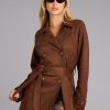 Suede Moment Belted Trench Coat