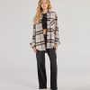 Cozy Layer Plaid Woven Shacket