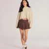 Looking Cool Belted And Pleated Mini Skort
