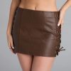 Life Of The Party Lace-Up Mini Skirt