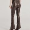 Trendsetter Alert Coated Faux Leather Flared Pants