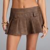 Around The City Mid-Rise Pleated Skort
