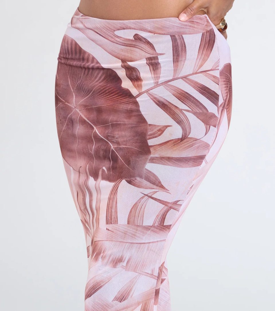 Tropical Energy High-Rise Midi Skirt