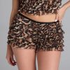 She's A Wild One Leopard Ruffle Hot Shorts