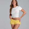 So Fab Ruffled Lace Hot Shorts
