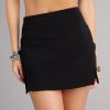 Cute Attitude Ponte Slit Mini Skort