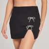Exceptionally Precious Rhinestone Bow Ponte Skort