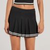 Preppy Please Striped Pleated Knit Skort
