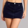 Velvet Crush Denim Mini Skirt