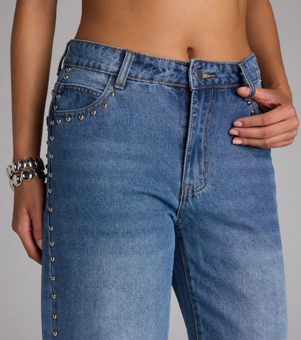 Stud Game Strong Mid-Rise Denim Jeans