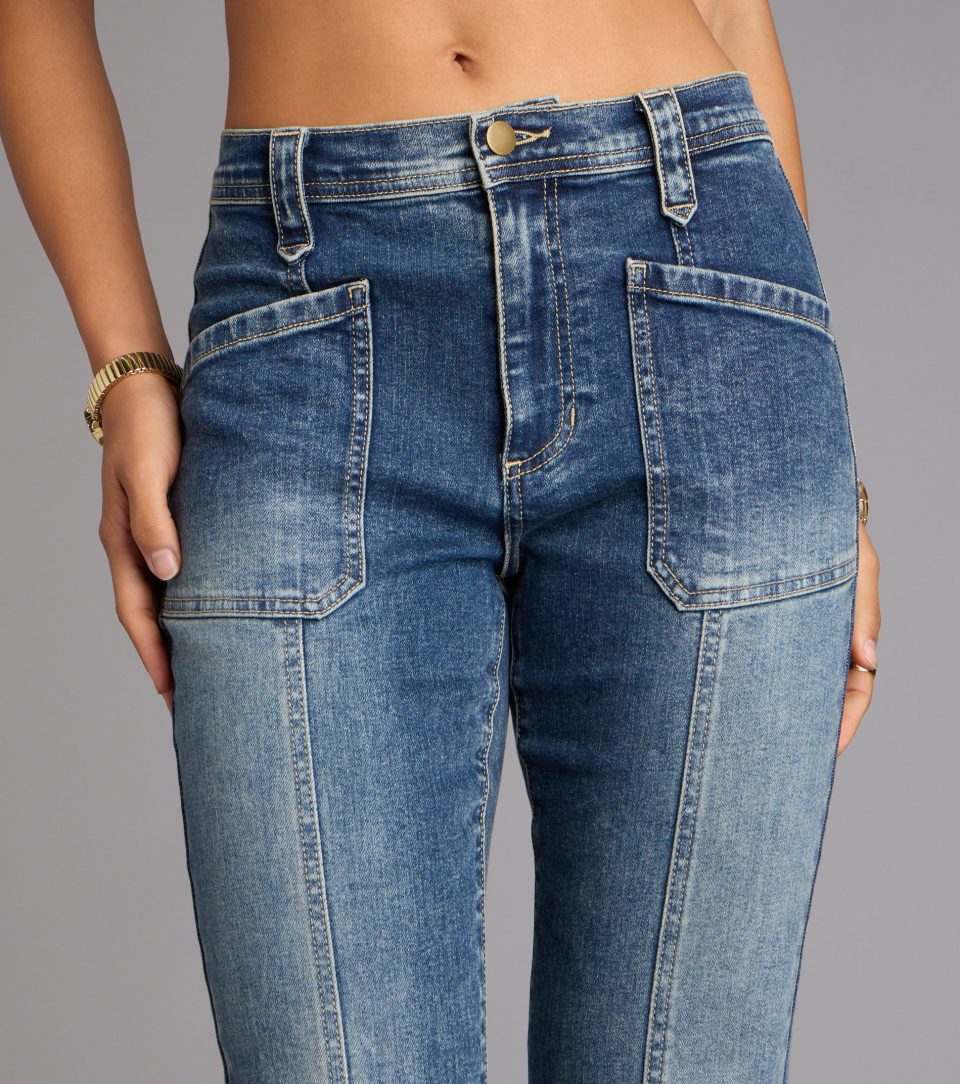 Street Flare Mid-Rise Flare Denim Jeans