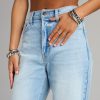 High-Rise Distressed Boyfriend Jeans