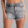 Cool Edge High-Rise Distressed Denim Shorts