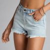 Cut to the Chase Mid-Rise Denim Shorts