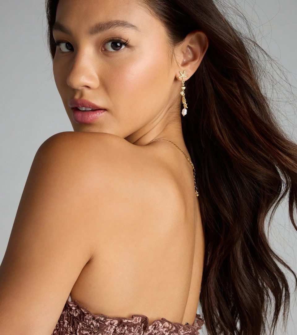 Mermaid Mood Starfish and Seashell Earrings