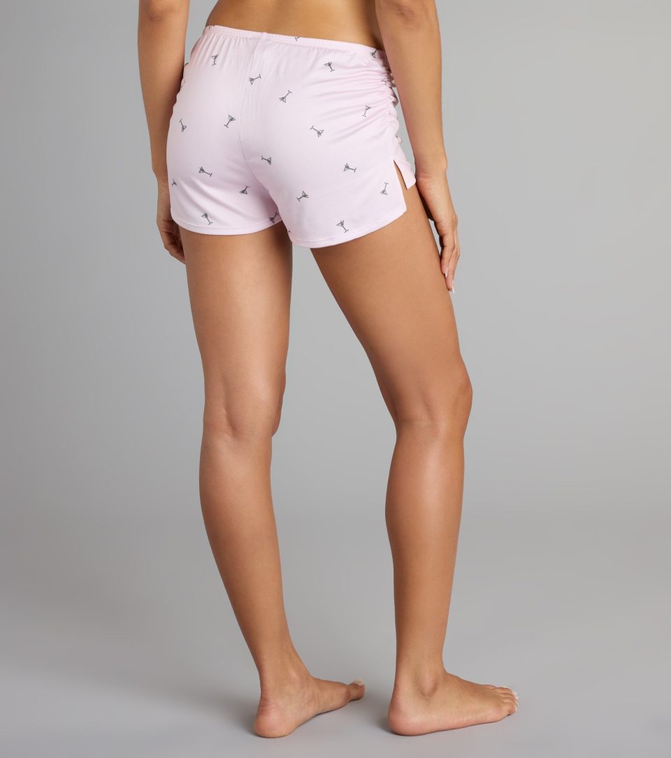 Sip Happens Martini Print Tube Pajama Shorts