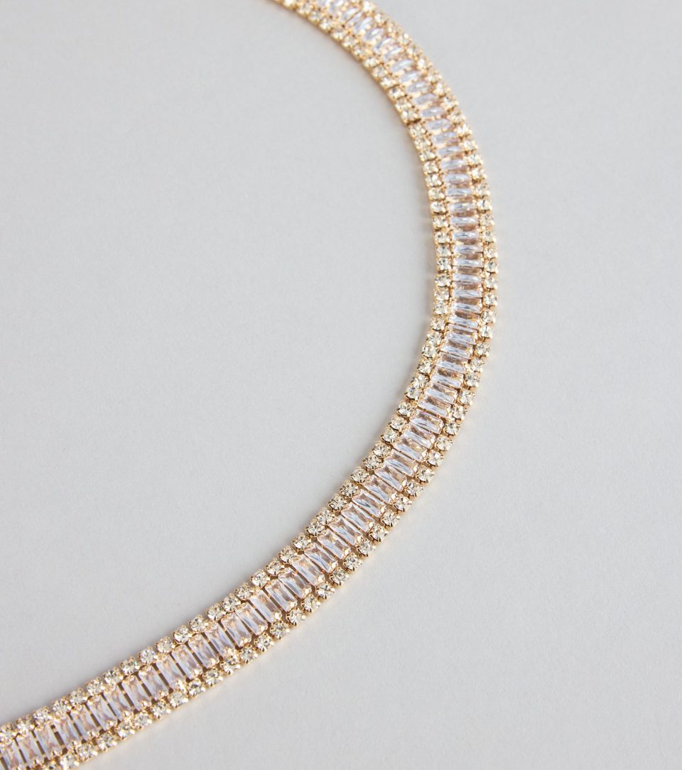 Shimmer Statement Cubic Zirconia Belt