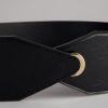 Sleek Finish Faux Leather Stretch Belt