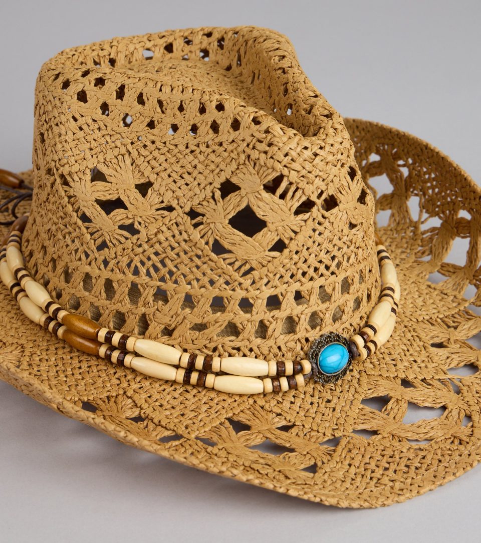 Wild Spirit Beaded Straw Cowboy Hat