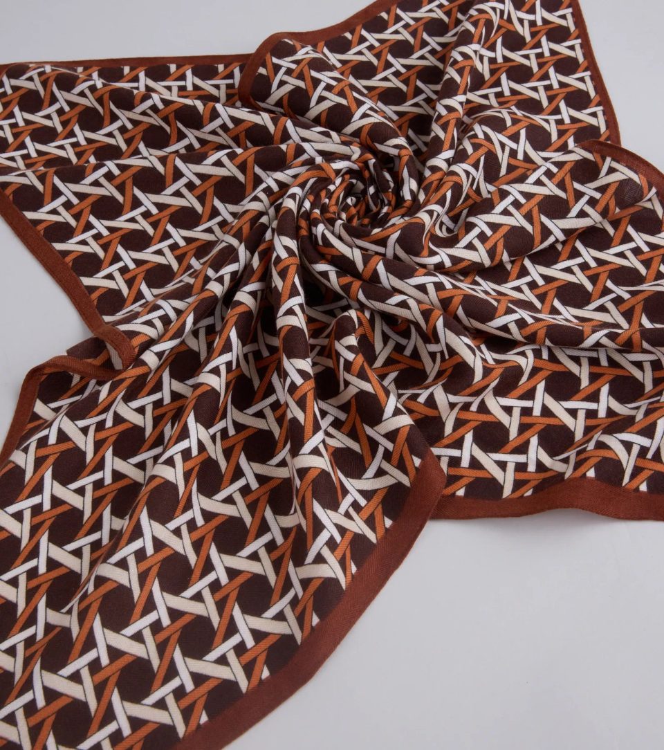 Cross The Line Printed Knit Scarf