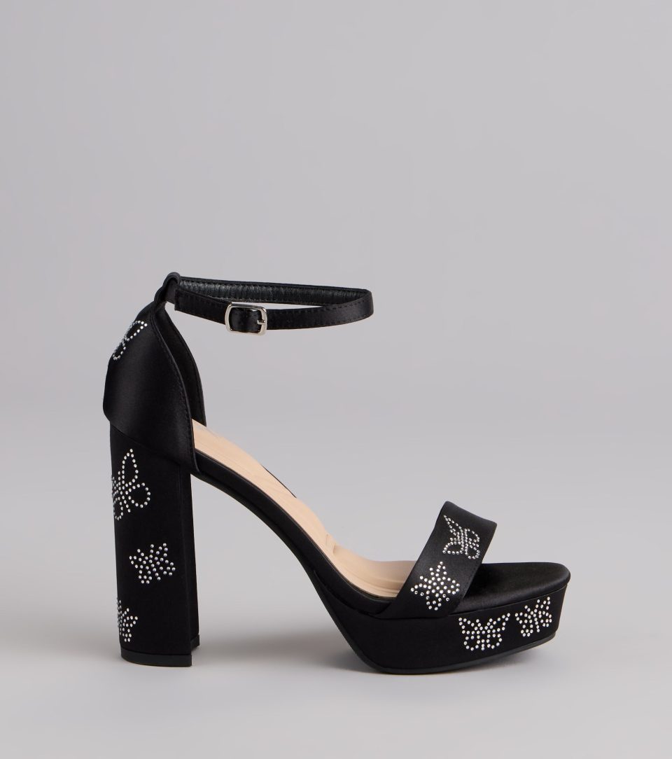 Butterfly Kisses Platform Block Heels