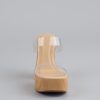 Walk Tall Clear Strap Platform Block Heels