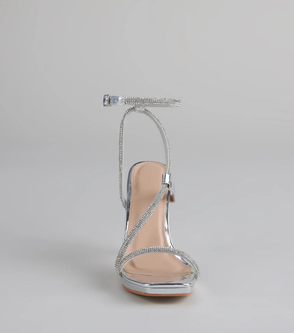 Shine Game Rhinestone Platform Stilettos