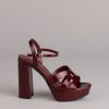 Glossed Up Patent Strappy Platform Heels