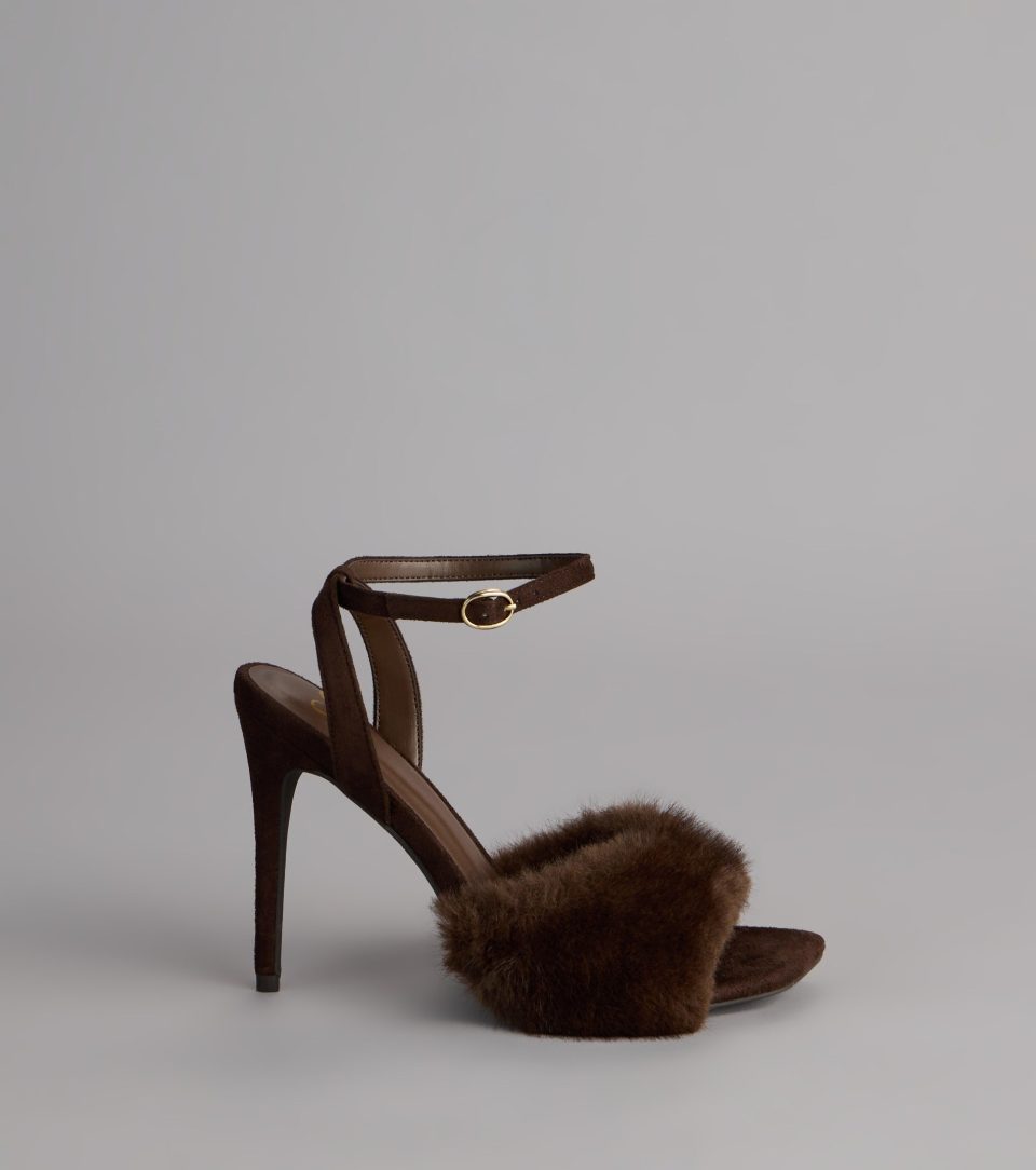 Fluff Talk Faux Suede Stiletto Heels
