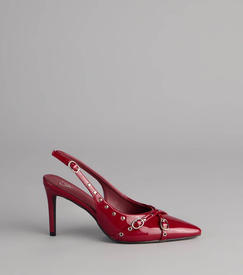 Final Touch Buckle Stiletto Pumps