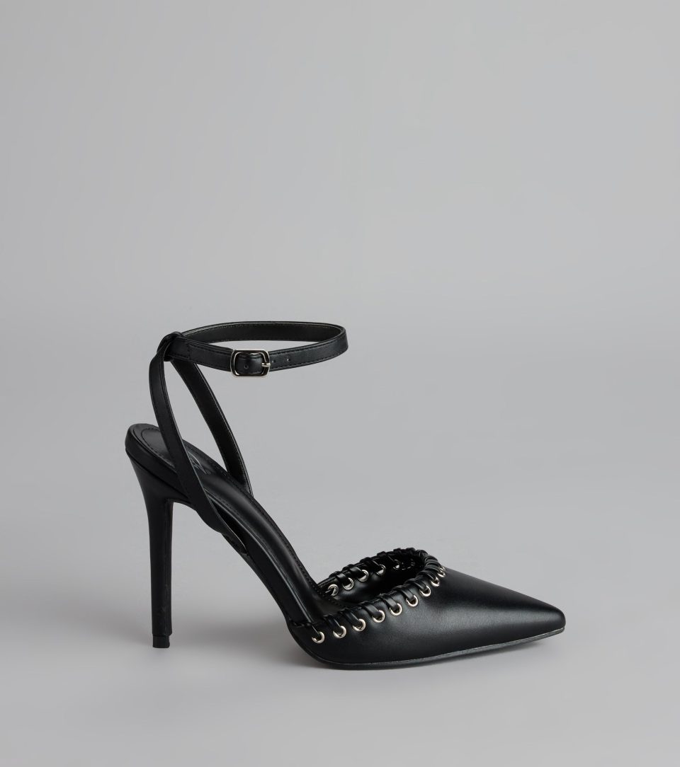 On Point Whipstitch Stiletto Heels