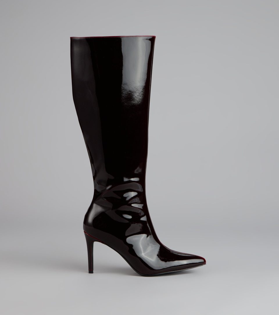 Gloss Effect Patent Stiletto Boots