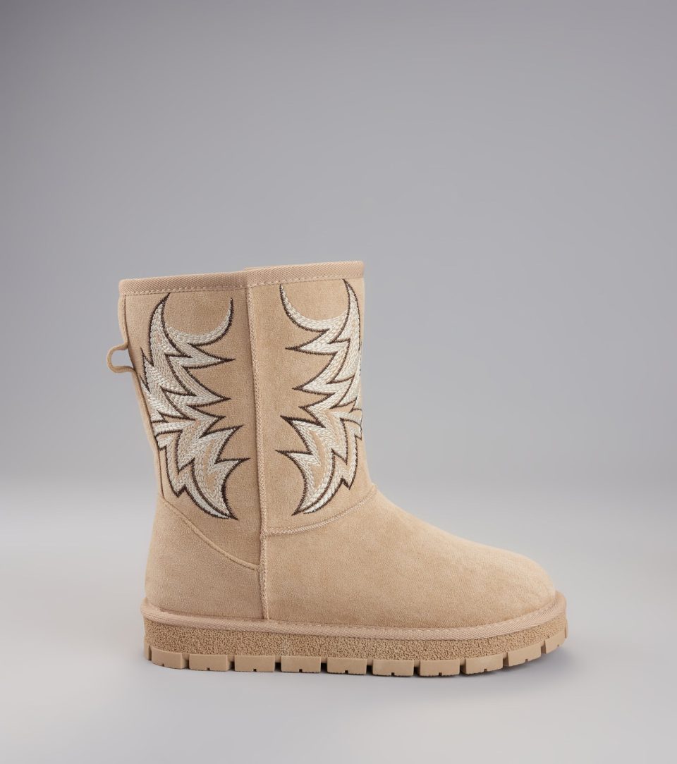 Western Chill Embroidered Suede Boots