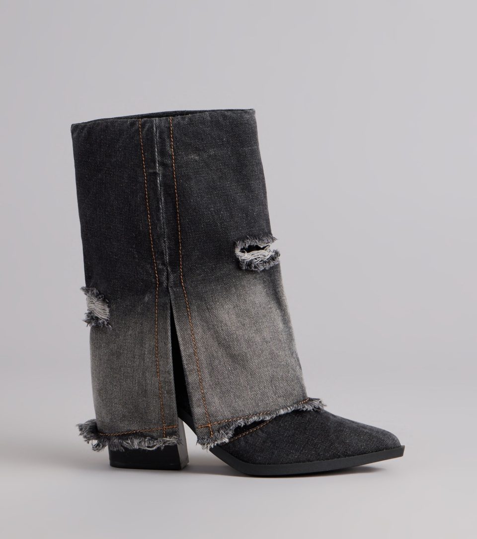 Fray All Day Denim Booties